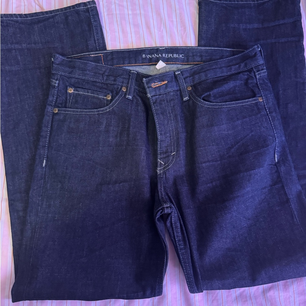 Banana Republic Blue Straight Jeans Classic Style